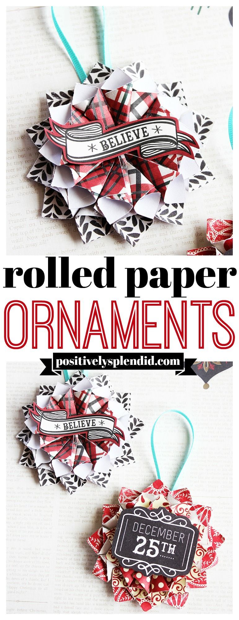 Rolled Paper Homemade Christmas Ornaments -   18 creative homemade crafts
 ideas