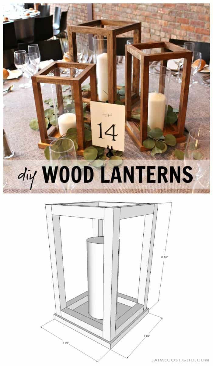 DIY Wood Lantern Centerpieces -   18 diy projects With Wood cleanses
 ideas