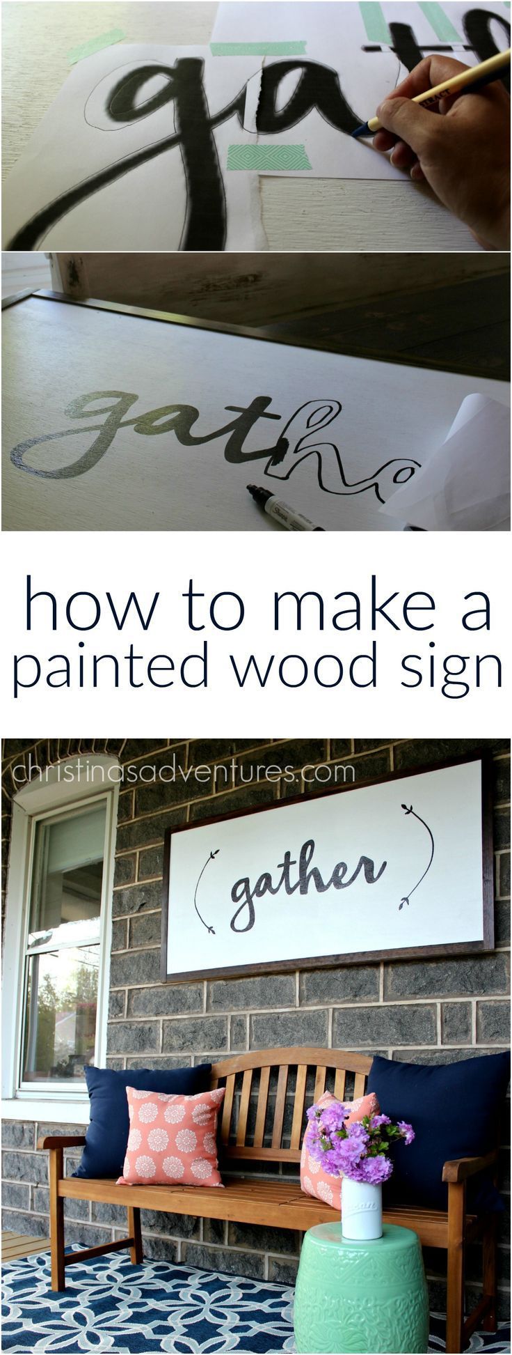 DIY Large Wood Sign Tutorial -   18 diy projects With Wood cleanses
 ideas