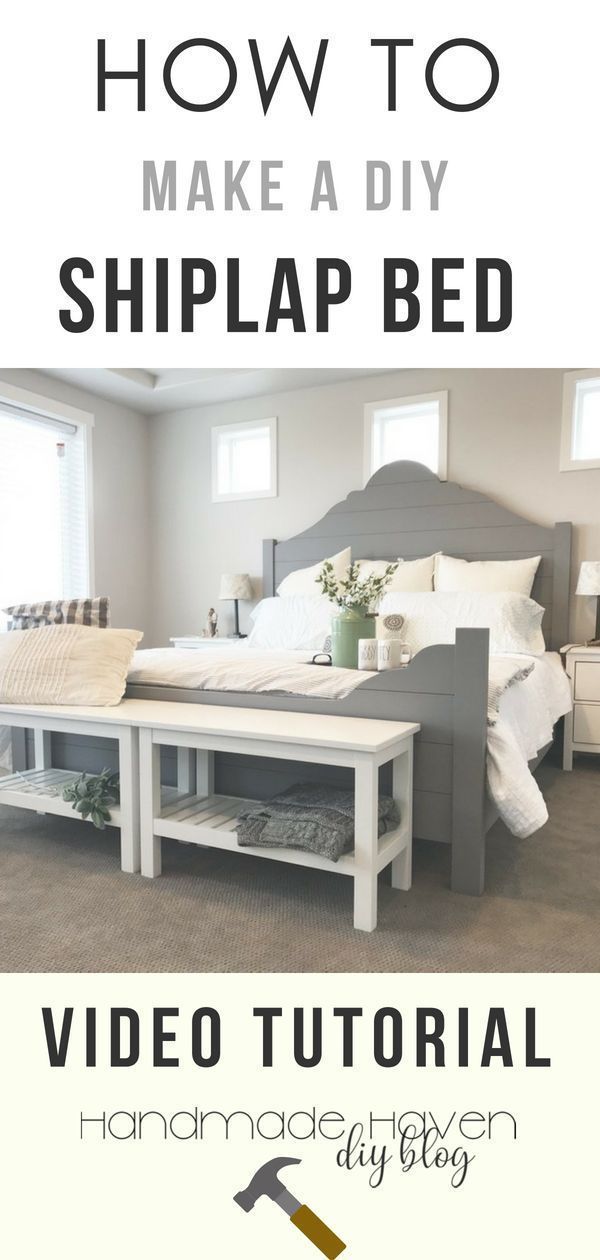 DIY Shiplap Bed Frame -   18 diy projects With Wood cleanses
 ideas