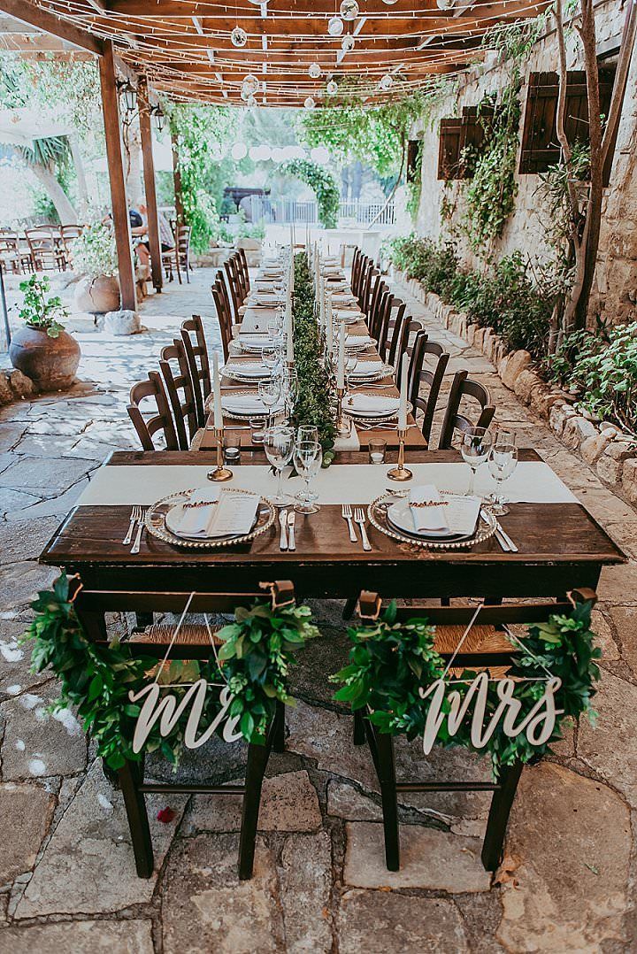 Jess and Tom's Boho Themed Destination Wedding in Cyprus by Christodoulou Photography -   18 garden table wedding
 ideas