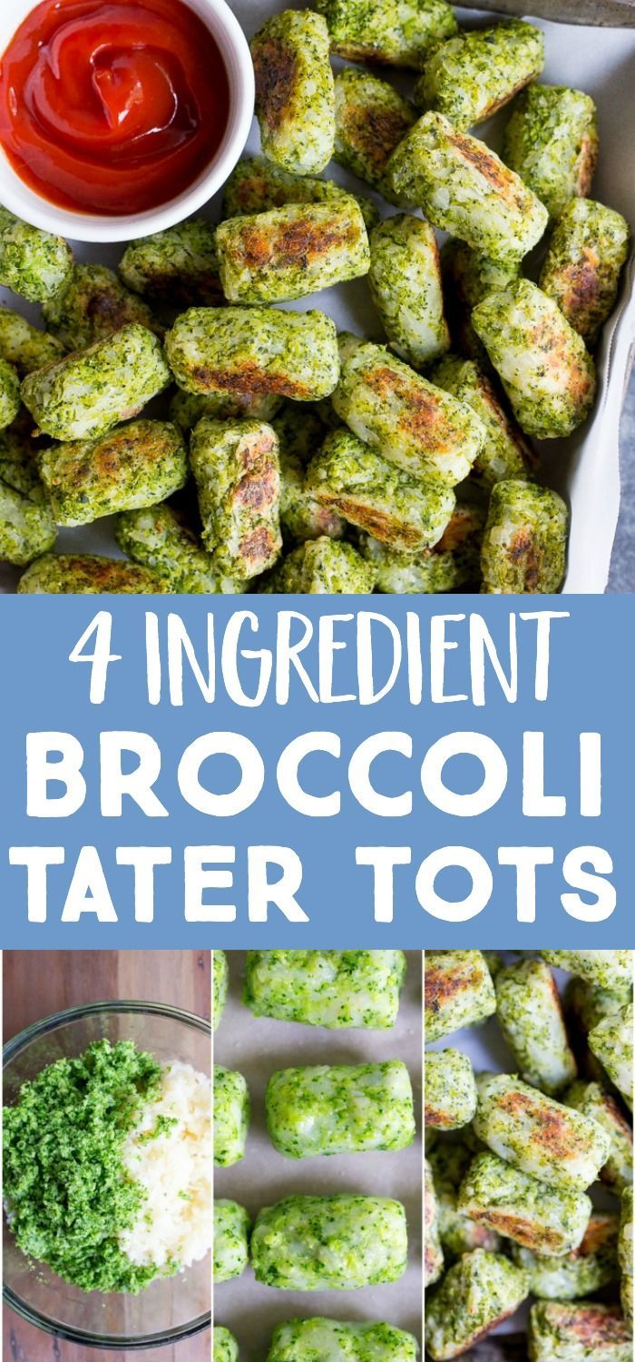 4 Ingredient Broccoli Tater Tots -   18 healthy recipes Broccoli olive oils
 ideas