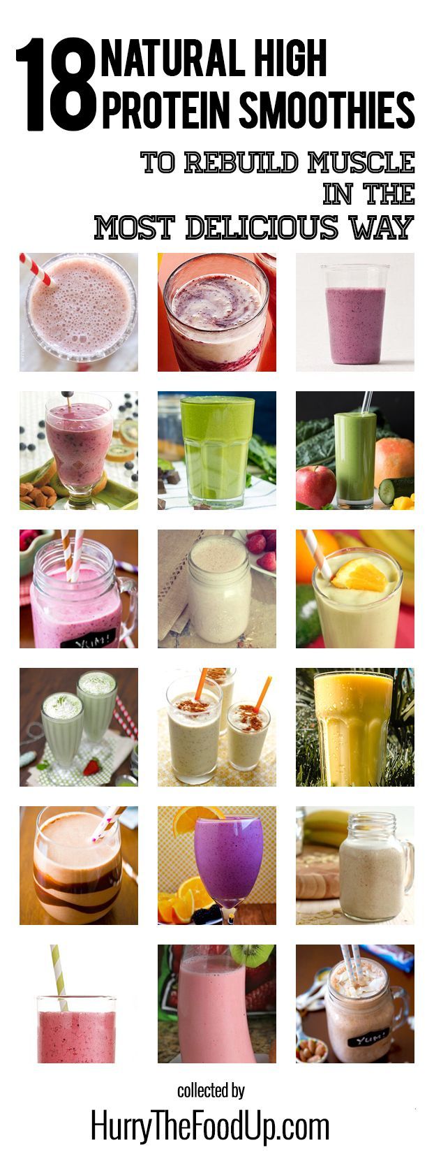 18 Natural High Protein Smoothies -   18 healthy recipes Smoothies protein shakes ideas