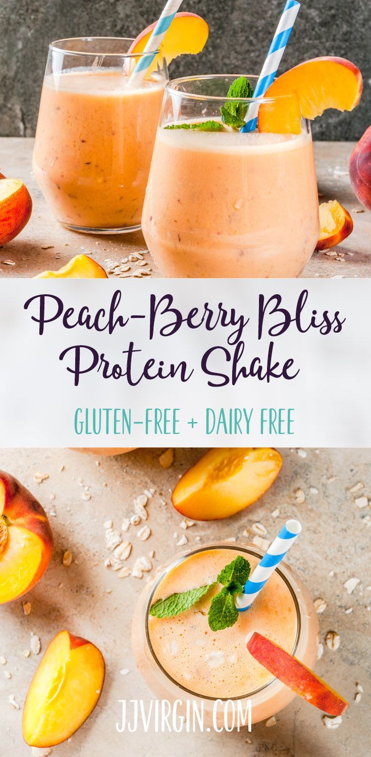 Peach-Berry Bliss Shake -   18 healthy recipes Smoothies protein shakes ideas