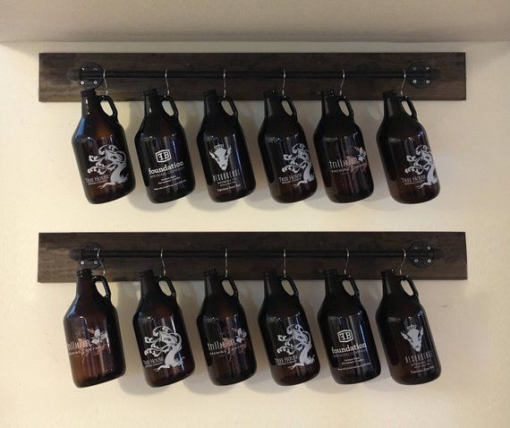 Growler Rack Display, Storage and Organization – Perfect Gift for Craft Beer Lovers, Birthdays, Housewarming Gift!! (Growlers NOT Included) -   19 crafts beer growler
 ideas
