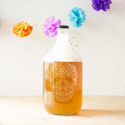 Cathys Concepts Sugar Skull 64 oz. Craft Beer Growler -   19 crafts beer growler
 ideas