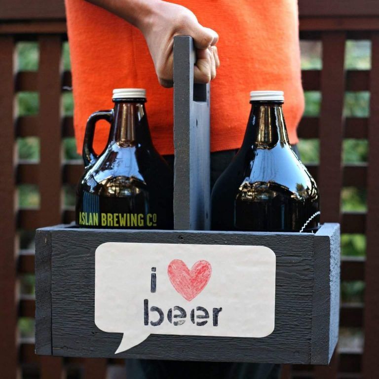 50+ Fascinating DIY Crate Crafts to Transform your Living Room Forever -   19 crafts beer growler
 ideas