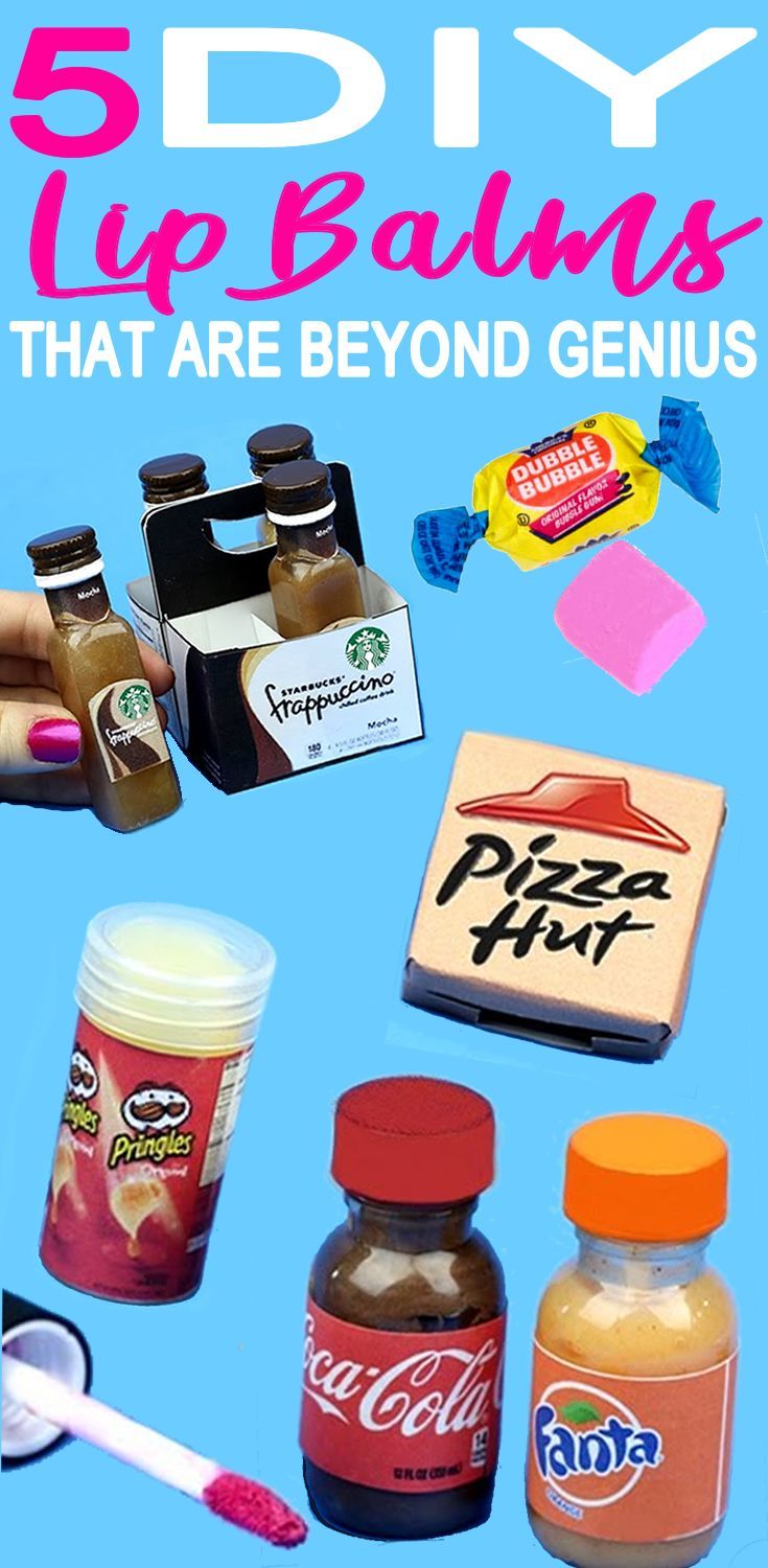 5 DIY Lip Balm Ideas – Miniature Starbucks, Coca Cola, Pizza Hut & Bubblegum -   19 diy beauty for teens
 ideas