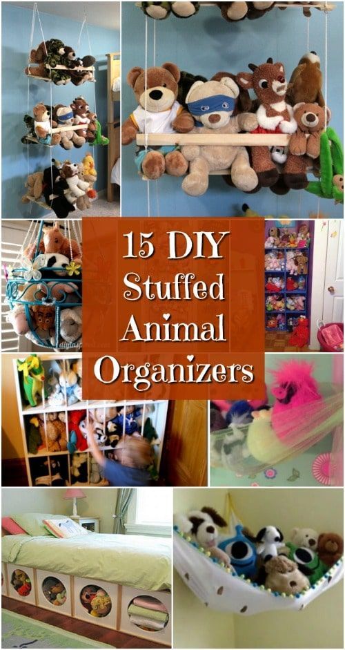 15 Creatively Simple DIY Stuffed Animal Organizers For Kids’ Rooms -   19 diy storage for kids
 ideas