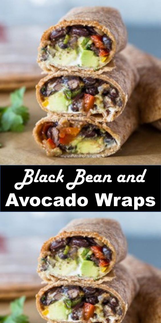 Black Bean and Avocado Wraps -   19 healthy recipes For Two easy
 ideas