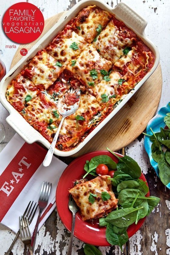 Family Favorite! Vegetarian Lasagna -   19 meatless lasagna recipes
 ideas