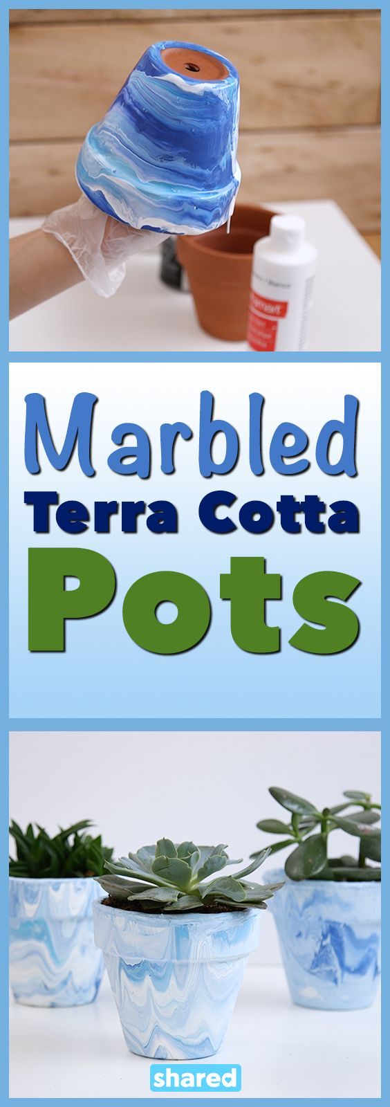 Give Your Garden a Makeover with these Marbled Terra Cotta Pots -   19 plants Decor painting
 ideas
