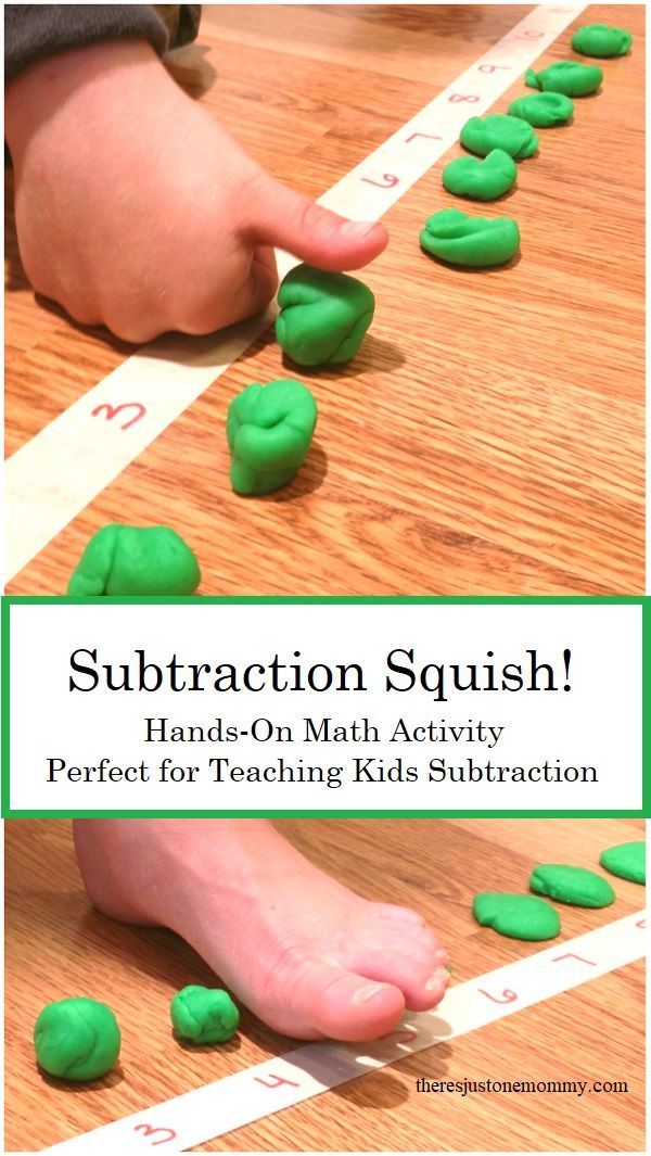 Subtraction Squish!  Hands-On Math Activity -   19 simple crafts kindergarten ideas