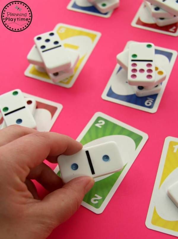 Kindergarten Counting with Dominoes and Cards -   19 simple crafts kindergarten ideas