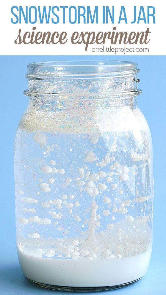 Snowstorm in a Jar Winter Science Experiment -   19 simple crafts kindergarten ideas