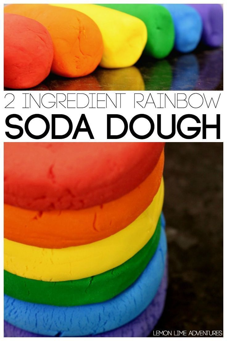 Rainbow Soda Dough Recipe -   20 clay crafts for toddlers
 ideas
