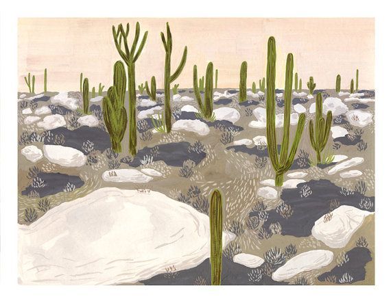 Desert Print -   20 desert planting Illustration
 ideas