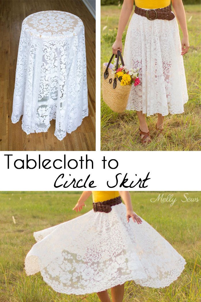 Sustainable Sewing - Tablecloth to Circle Skirt Tutorial -   20 DIY Clothes Projects
 ideas