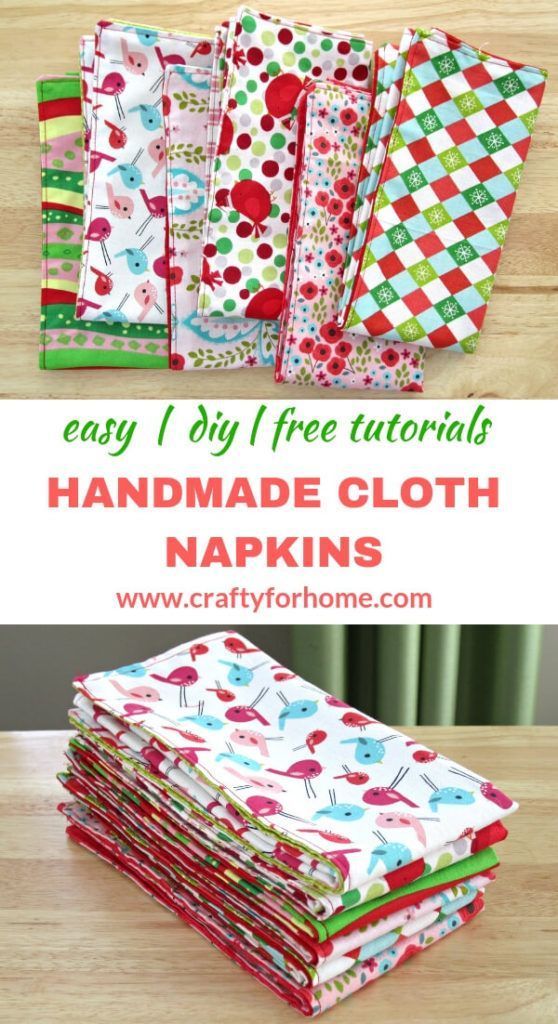 Handmade Cloth Napkins: Easy Tutorials -   20 DIY Clothes Projects
 ideas