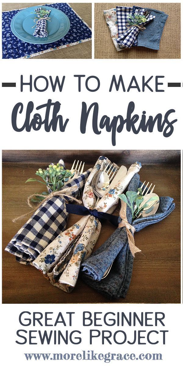 Cloth Napkins: Easy Sewing Tutorial -   20 DIY Clothes Projects
 ideas