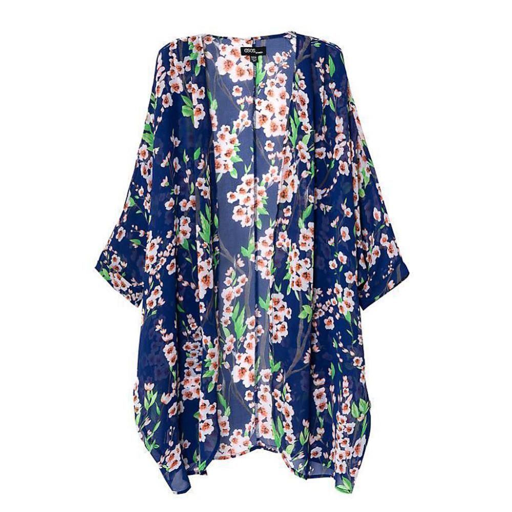 Bohemian Floral Print Kimono - Boho Chic - Bohemian Beach Cover Uo -   20 DIY Clothes Tops kimono pattern
 ideas