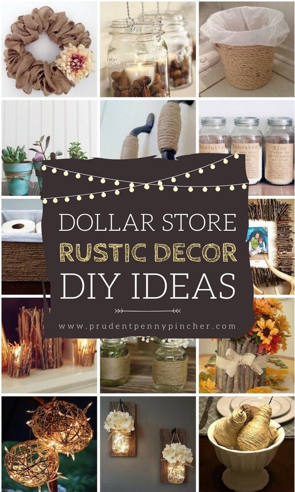 50 Dollar Store Rustic Home Decor Ideas -   20 dollar store crafts
 ideas