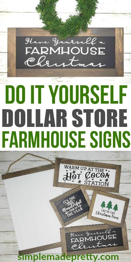 DIY Dollar Store Farmhouse Signs -   20 dollar store crafts
 ideas