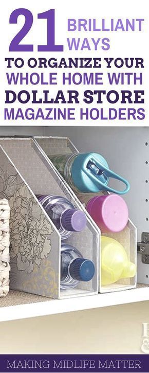 Dollar Store Magazine Holder Organization Tips -   20 dollar store crafts
 ideas