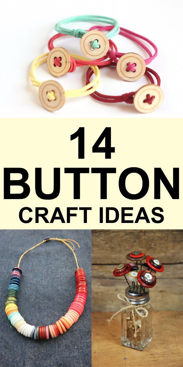 14 Easy and Fun Button Craft Ideas -   20 easy button crafts
 ideas