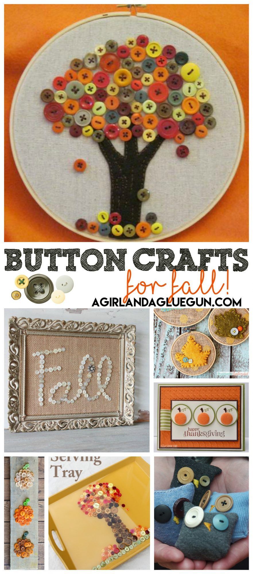 Fall Button Roundup! Fun Craft ideas -   20 easy button crafts
 ideas