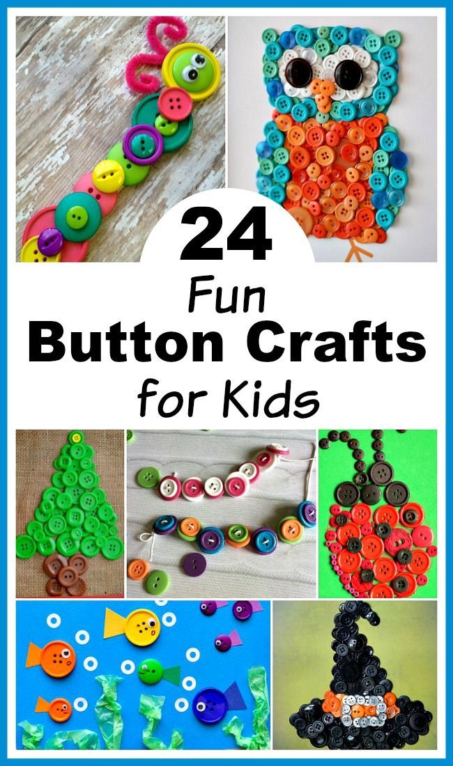 24 Fun Button Crafts for Kids -   20 easy button crafts
 ideas