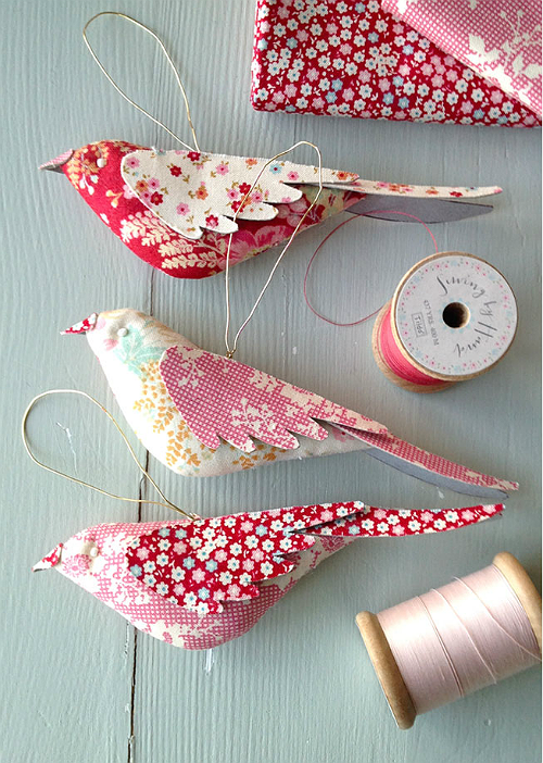 Sweet Bird Ornaments Have Many Uses -   20 fabric crafts Toys sewing tutorials
 ideas