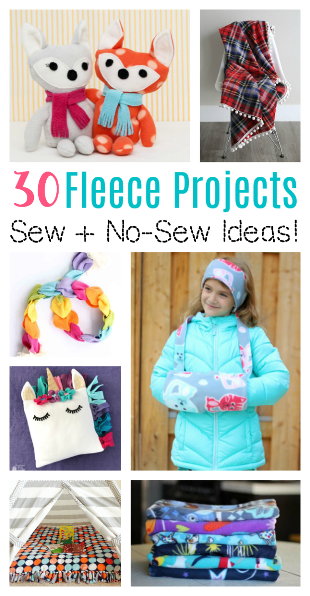 30 Fleece Sewing and No-Sew Projects to Make! -   20 fabric crafts Toys sewing tutorials
 ideas