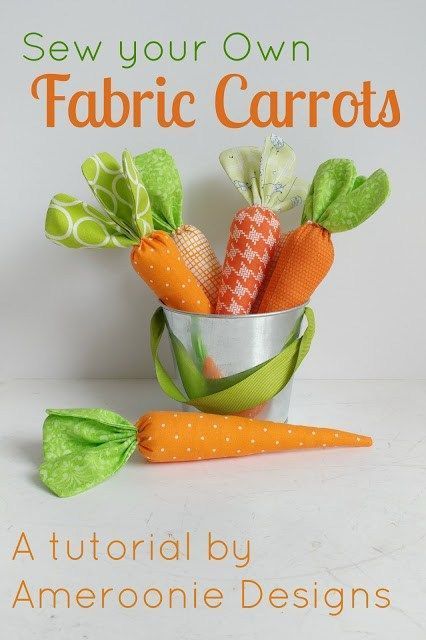 Tutorial: Easy fabric carrots -   20 fabric crafts Toys sewing tutorials
 ideas