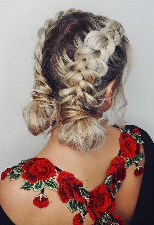 57 Amazing Braided Hairstyles for Long Hair for Every Occasion -   20 hair Bun braid
 ideas