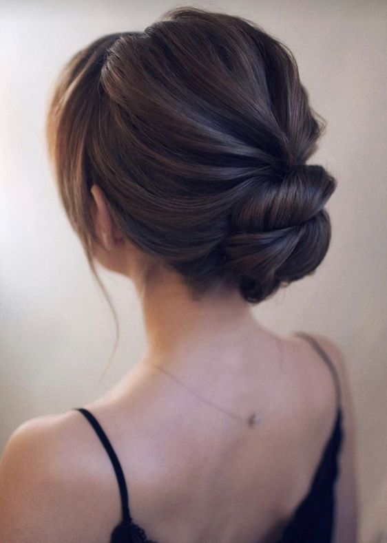 25 Chic Low Bun Hairstyles For Every Bride -   20 hair Bun braid
 ideas