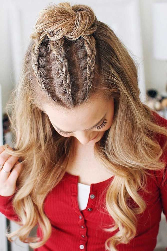 15 Creative Bun Hairstyles To Go Well With Your Mood -   20 hair Bun braid
 ideas