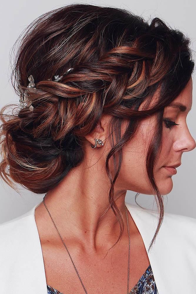 30 Wedding Hairstyles 2019 Ideas -   20 hair Bun braid
 ideas