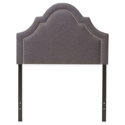 Rita Upholstered Button-Tufted Scalloped Twin Headboard In Dark Grey -   21 diy projects For Bedroom tufted headboards
 ideas