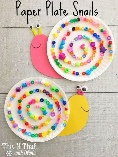 Paper Plate Snails Craft -   21 kids crafts for toddlers
 ideas