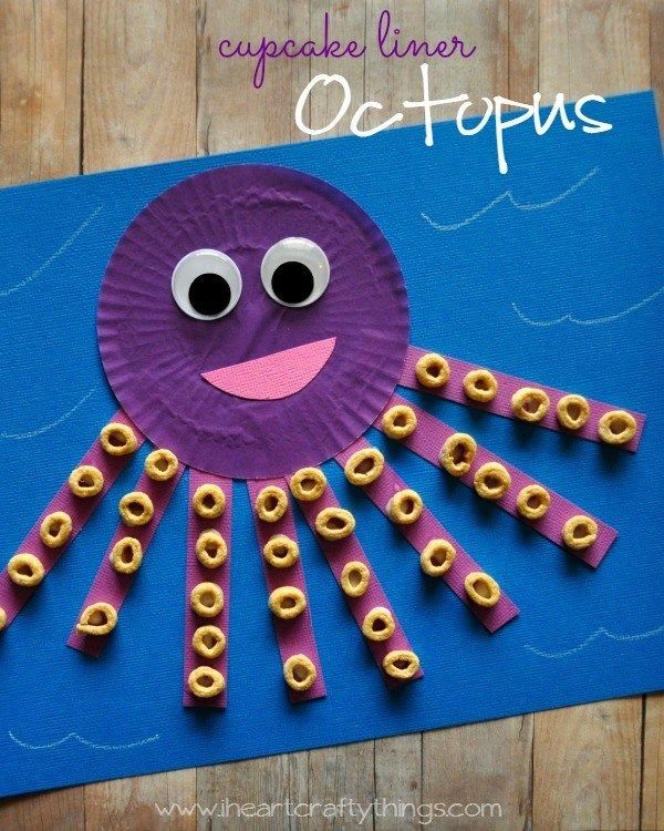 Cupcake Liner Octopus Kids Craft -   21 kids crafts for toddlers
 ideas