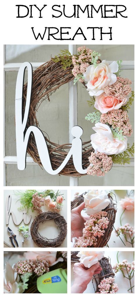 DIY Summer Wreath for Your Front Porch -   22 diy projects For College summer
 ideas