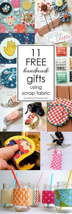 Free Handmade Gifts Using Scrap Fabric -   22 fabric crafts Homemade christmas gifts
 ideas