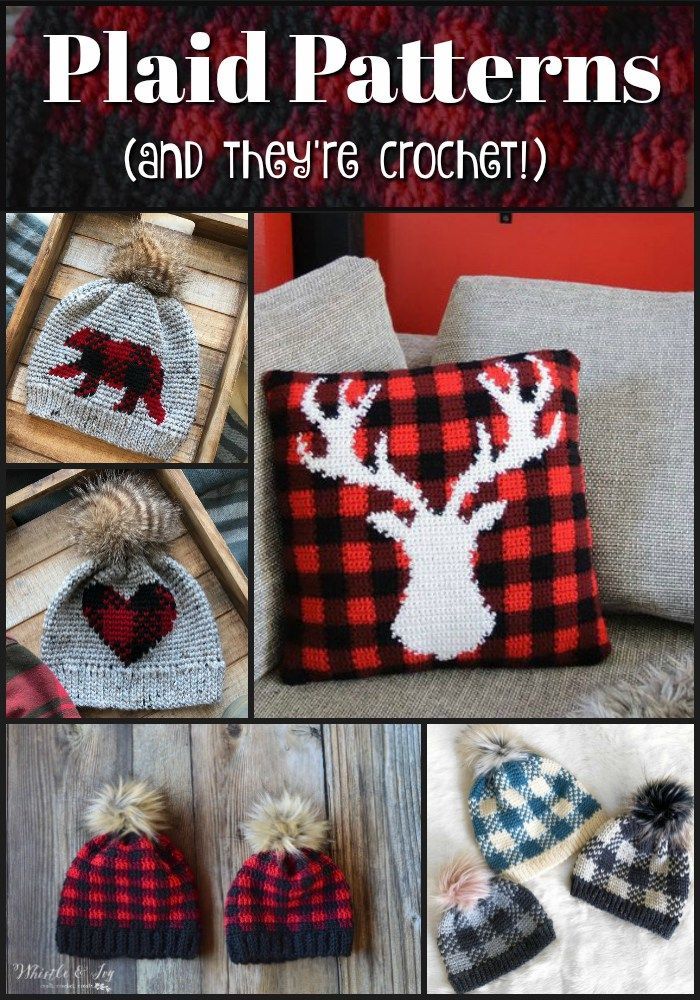 Perfect Plaid Patterns! -   22 knitting and crochet Projects mom
 ideas
