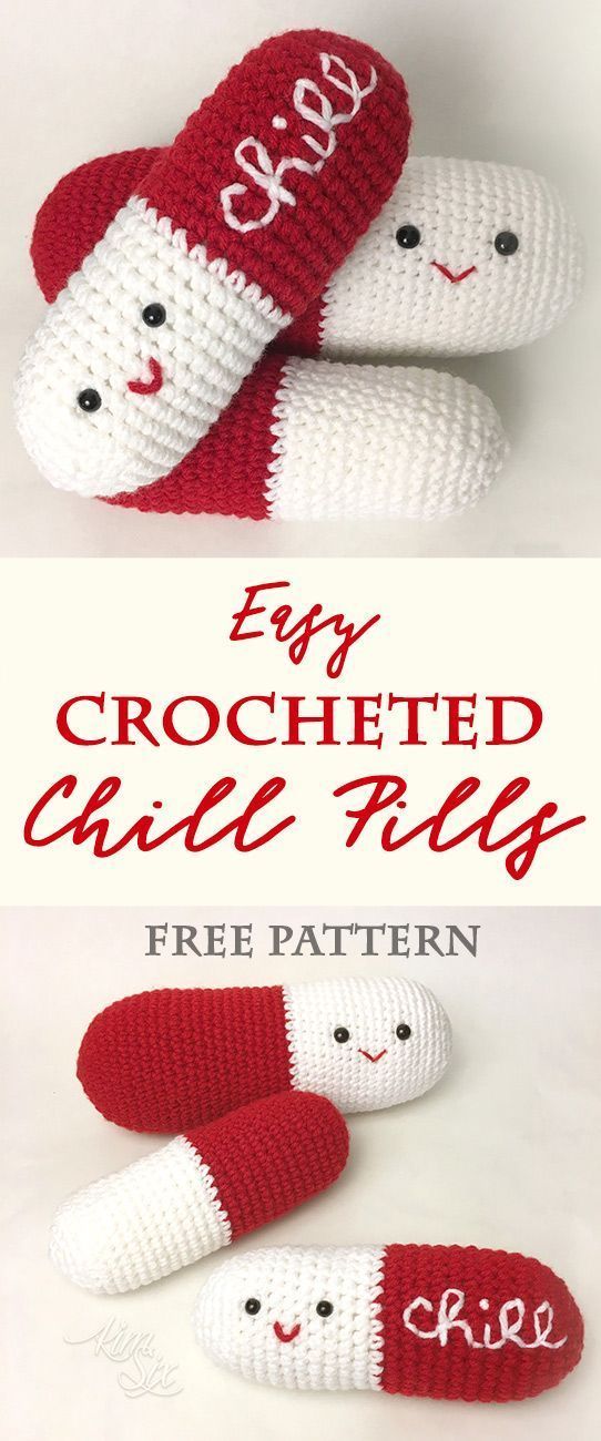 Crocheted Chill Pills Amigurumi Pattern -   22 knitting and crochet Projects mom
 ideas