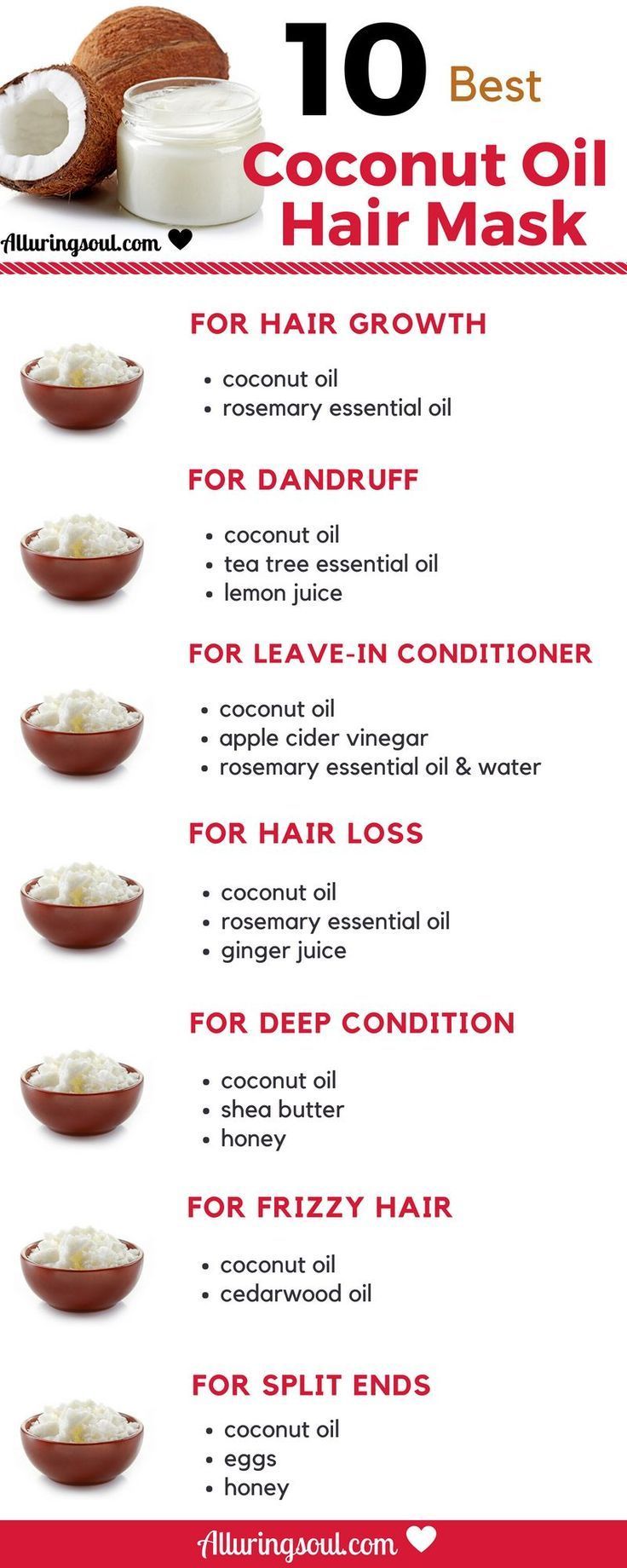10 Uses Of Coconut Oil For Hair (Grow Beautiful Hair -   23 best hair Care
 ideas