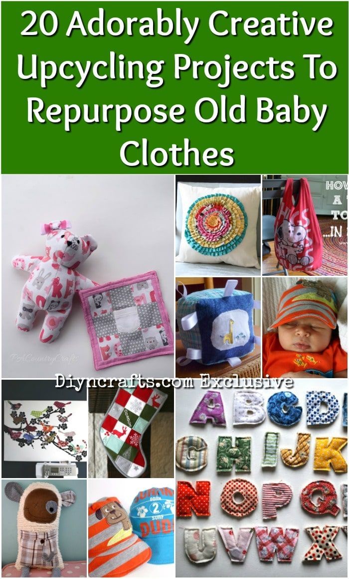 20 Adorably Creative Upcycling Projects To Repurpose Old Baby Clothes -   23 diy projects Clothes link
 ideas