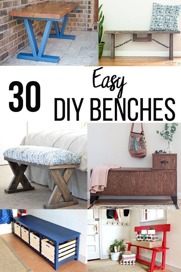 30 Easy DIY Bench Ideas You Can Build Today! -   23 diy projects Decoration how to make
 ideas