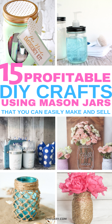 15 DIY Mason Jar Crafts To Sell For Extra Cash That You Need To Know About -   23 easy diy for teens
 ideas