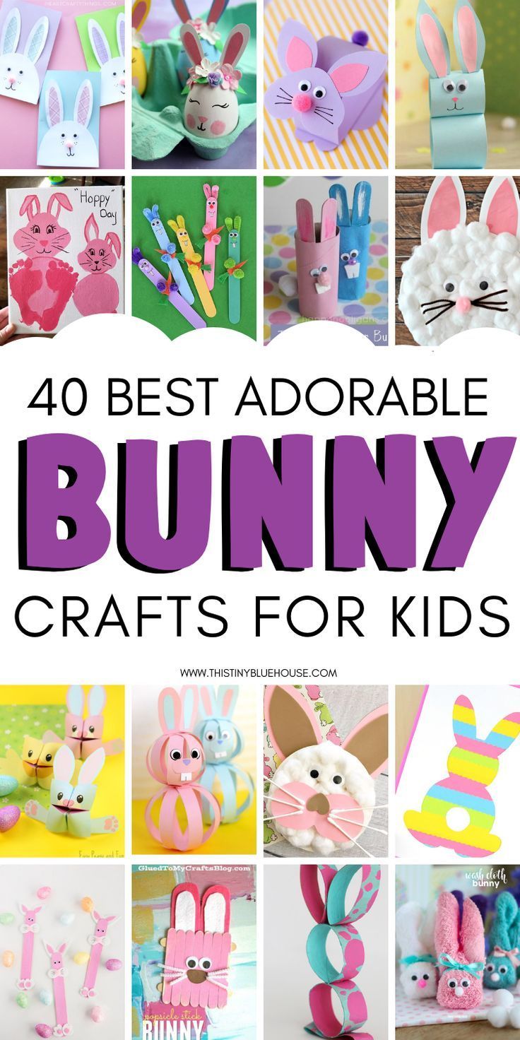40 Adorable Easter Bunny Crafts For Kids -   25 diy projects For Teen Girls schools
 ideas